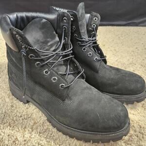 Timberland Premium Waterproof Boots (Black Nubuck) Size 10.5